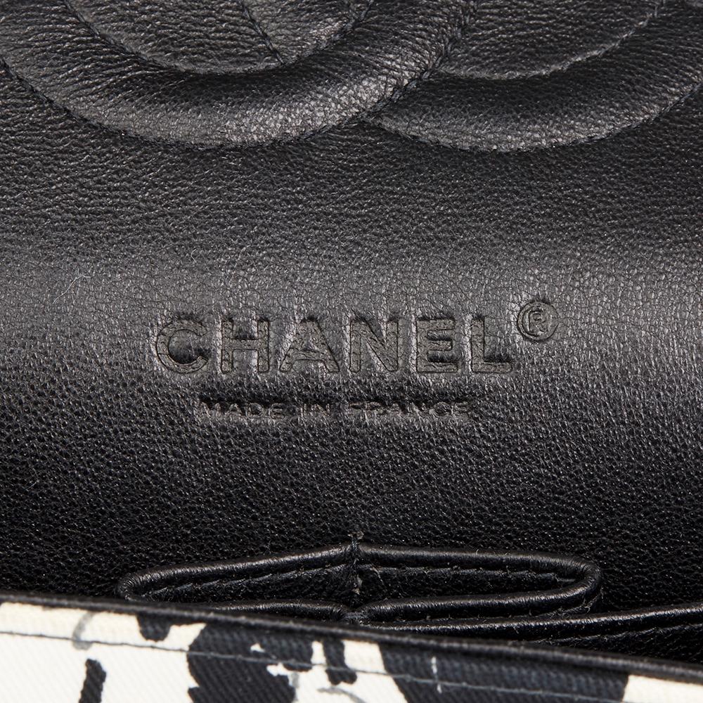 Chanel Black & White Karl Lagerfeld Sketches Medium Classic Double Flap Bag 2