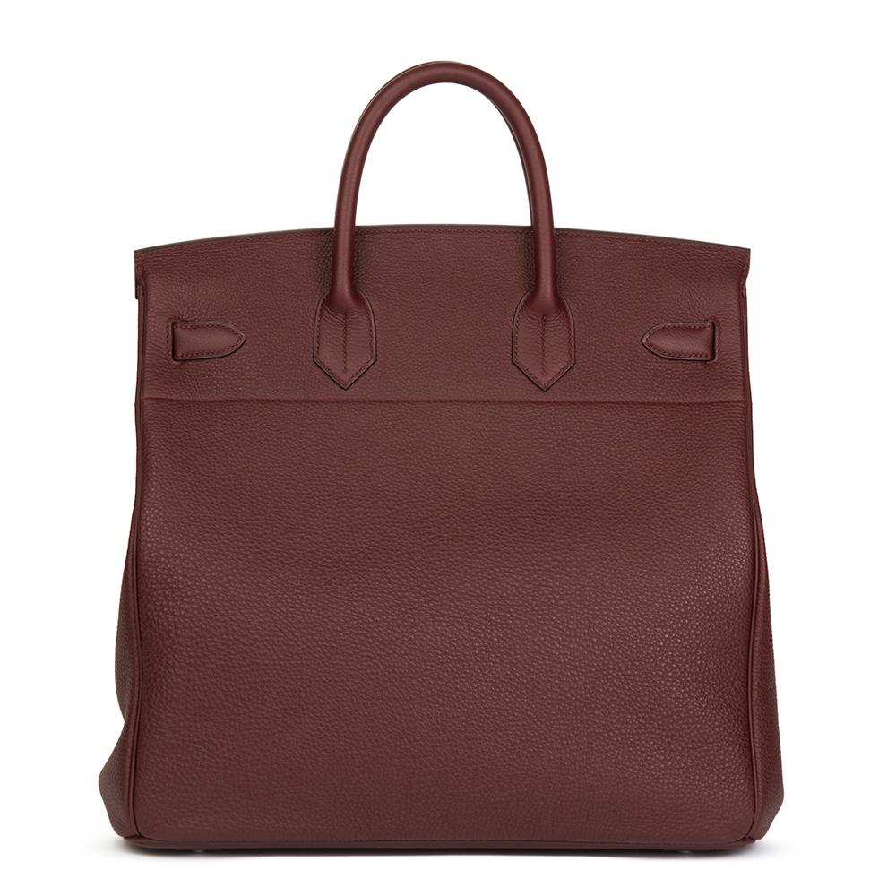 2017 Bordeaux Togo Leather Birkin 40cm HAC In Excellent Condition In Bishop's Stortford, Hertfordshire