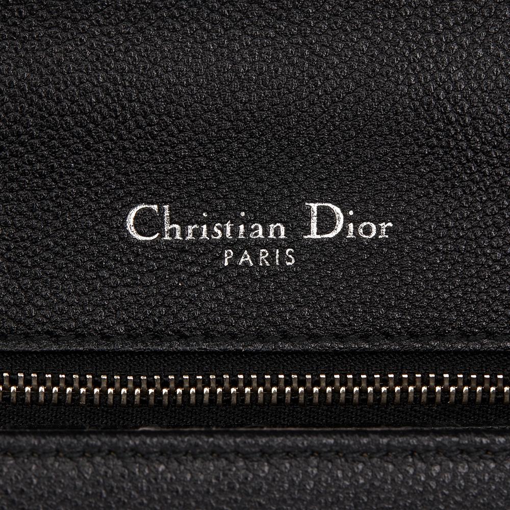 2015 Christian Dior Black Grained Calfskin Leather Small Diorama Flap Bag 1