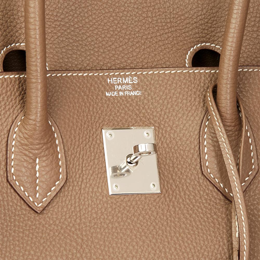 2009 Hermès Etoupe Togo Leather Birkin 35cm 2