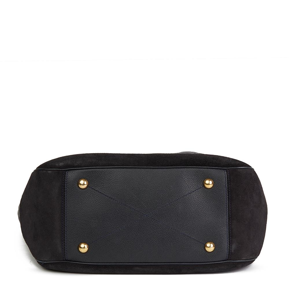 Women's 2012 Louis Vuitton Black Monogram Empreinte Leather & Suede Audacieuse Bag