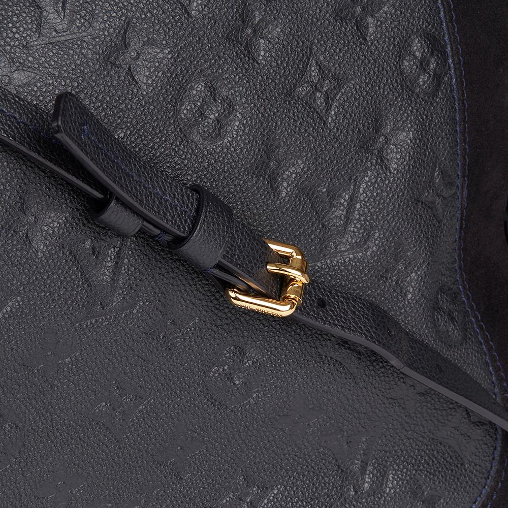 2012 Louis Vuitton Black Monogram Empreinte Leather & Suede Audacieuse Bag 2
