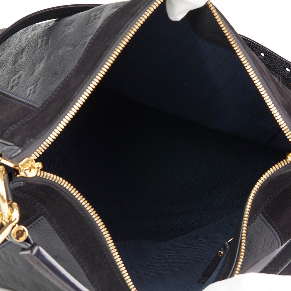 2012 Louis Vuitton Black Monogram Empreinte Leather & Suede Audacieuse Bag 5