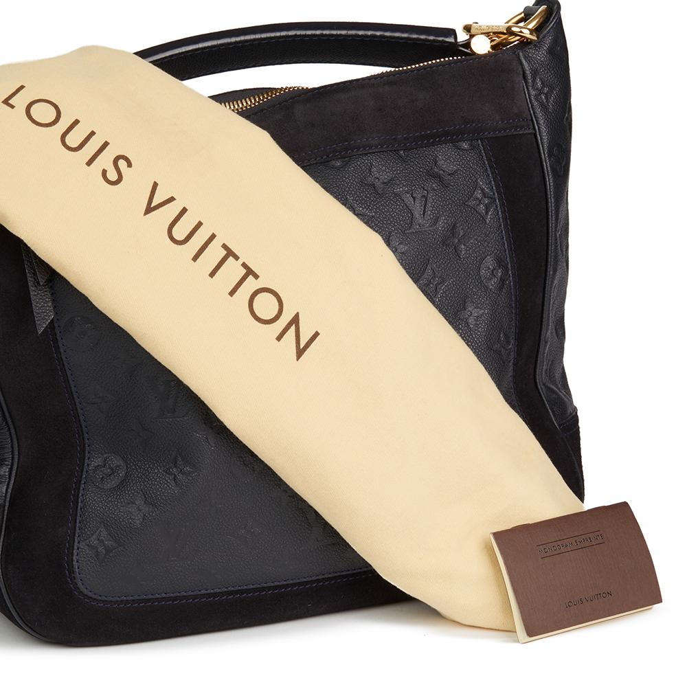 2012 Louis Vuitton Black Monogram Empreinte Leather & Suede Audacieuse Bag 6