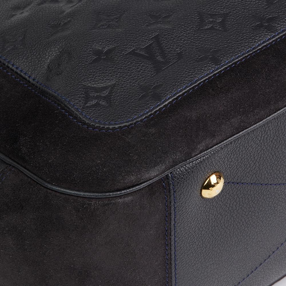 2012 Louis Vuitton Black Monogram Empreinte Leather & Suede Audacieuse Bag 7