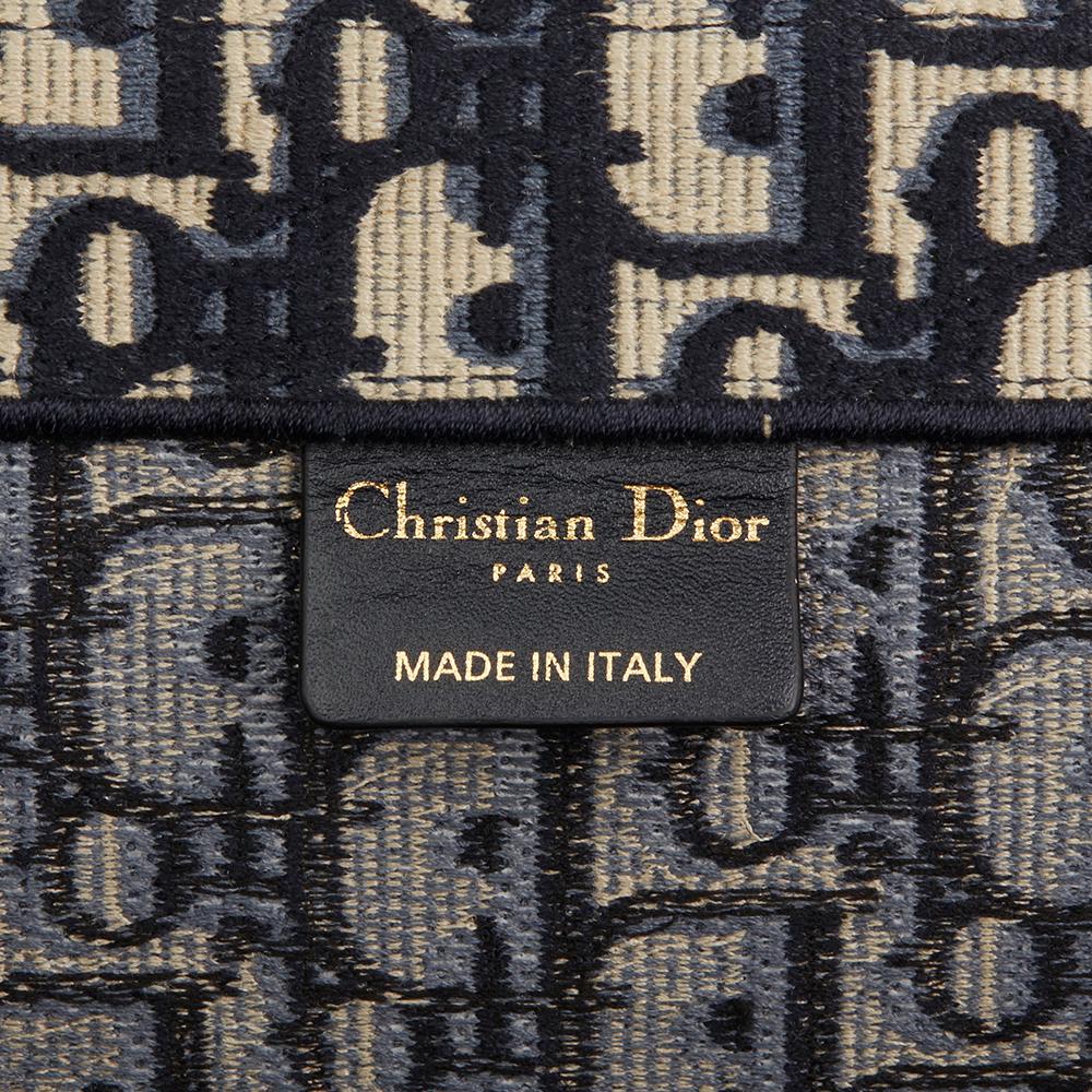 Women's 2018 Christian Dior Blue Oblique Monogram Canvas Book Tote