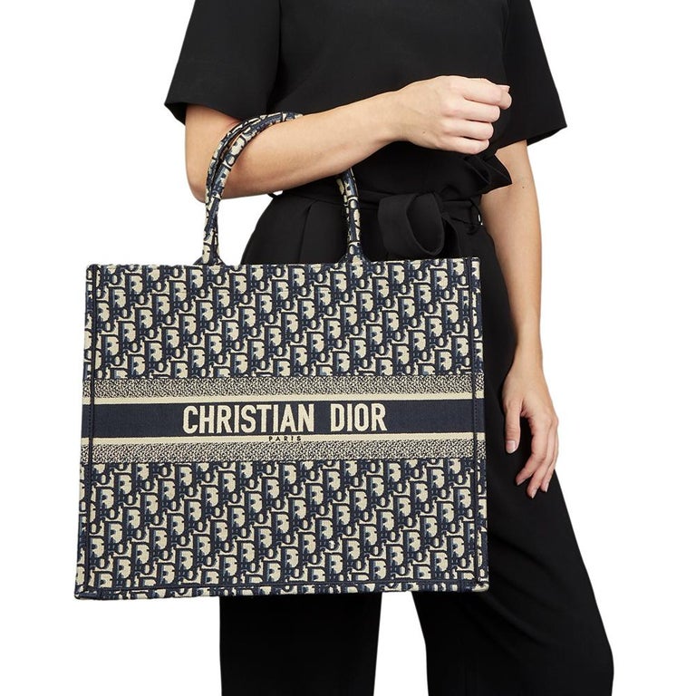 2018 Christian Dior Blue Oblique Monogram Canvas Book Tote at 1stdibs