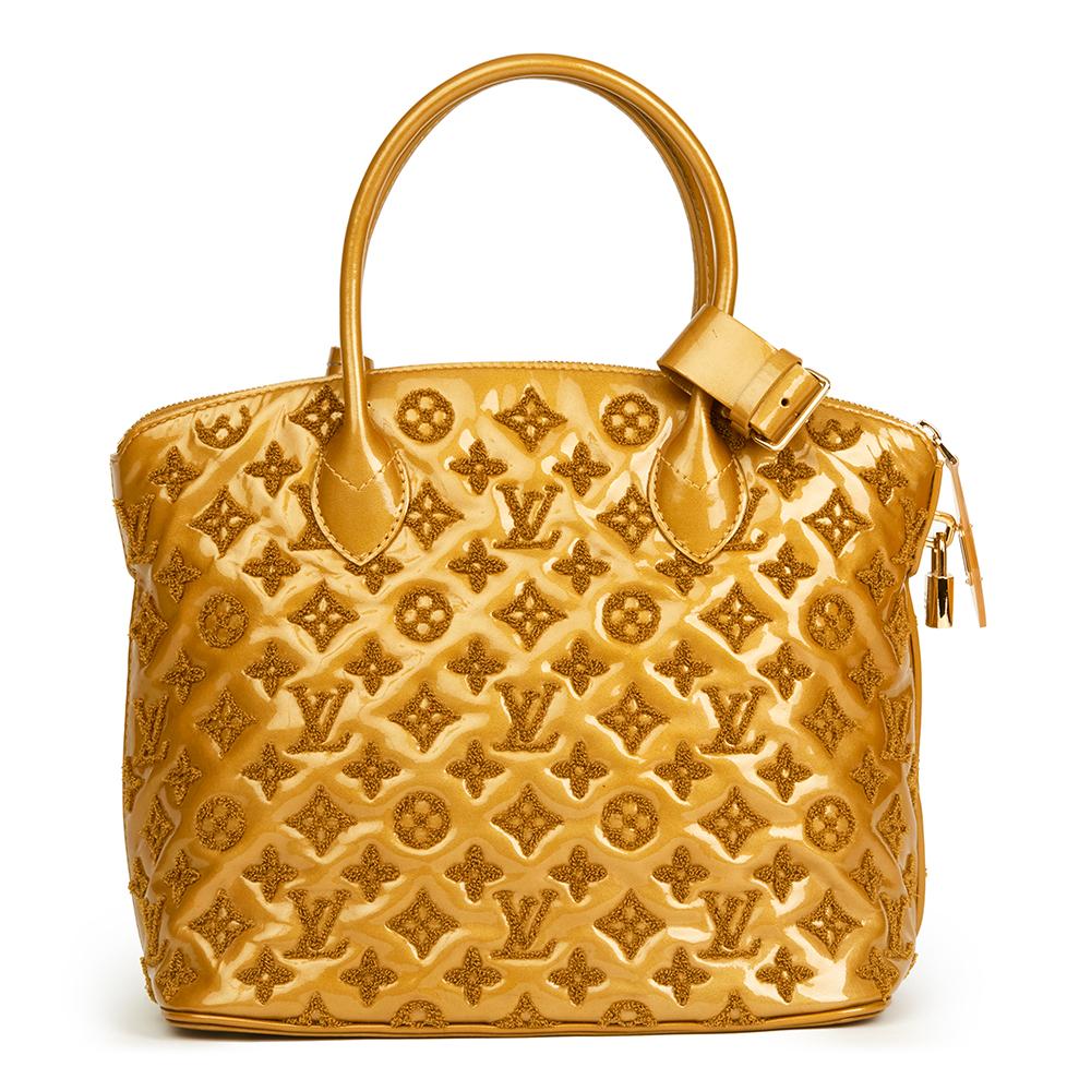 Louis Vuitton Lockit Monogramme Fascination en cuir d'agneau verni moutarde 2011 Excellent état à Bishop's Stortford, Hertfordshire