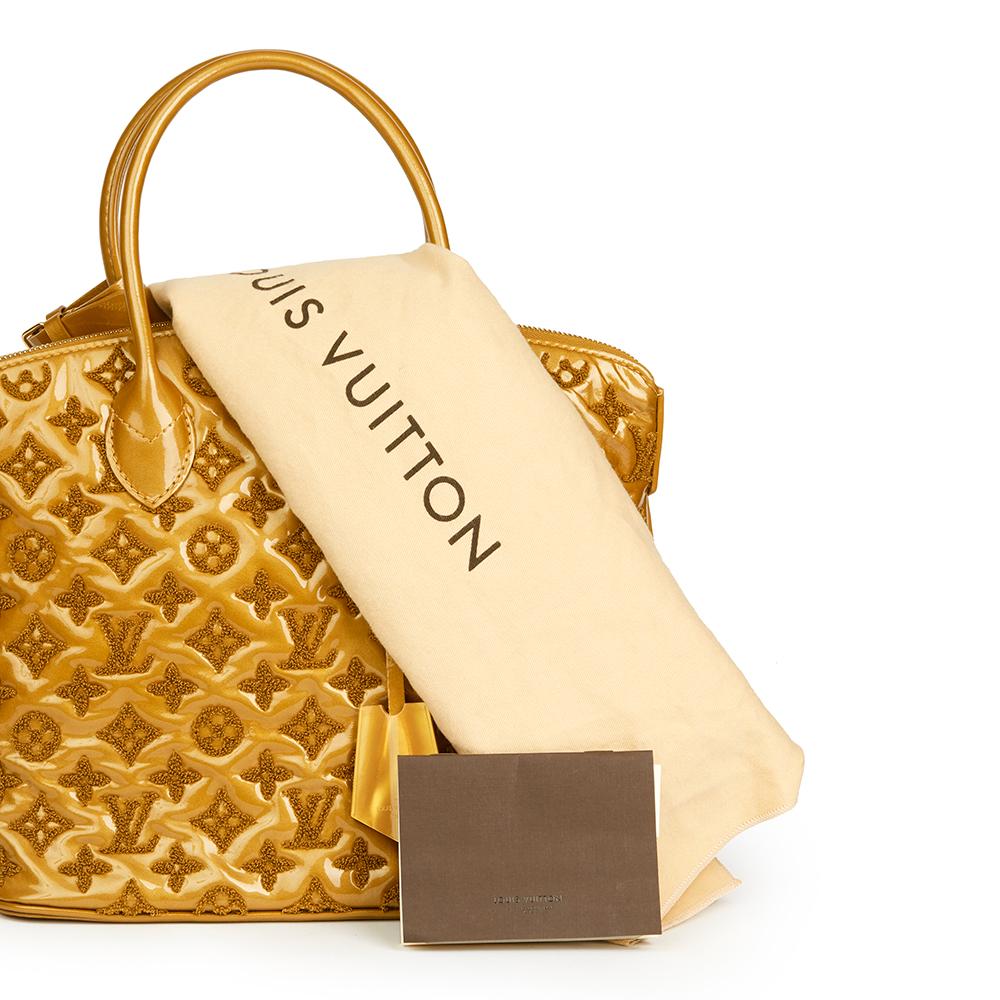 Louis Vuitton Lockit Monogramme Fascination en cuir d'agneau verni moutarde 2011 5