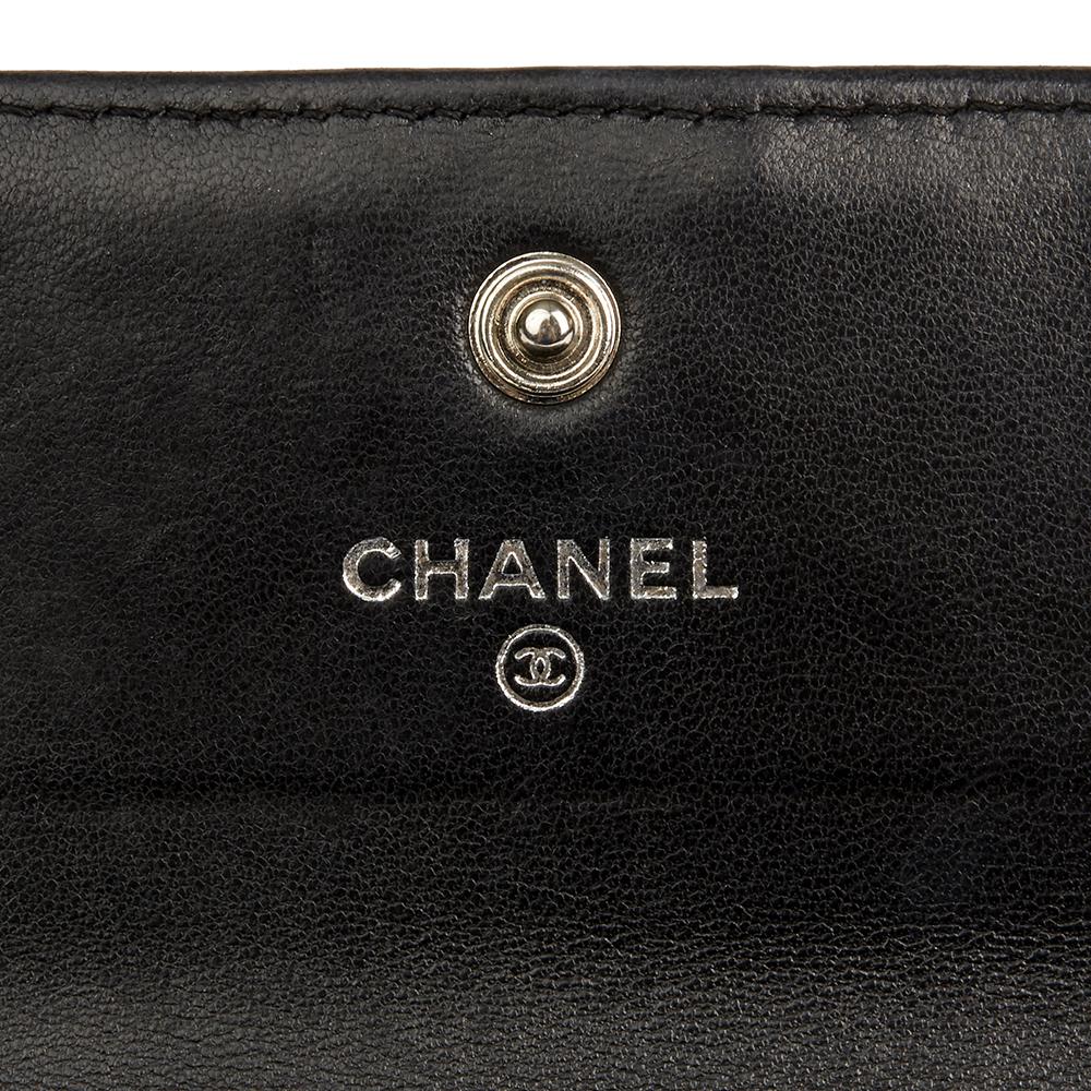 2014 Chanel Black Quilted Lambskin Boy Flap Wallet 3