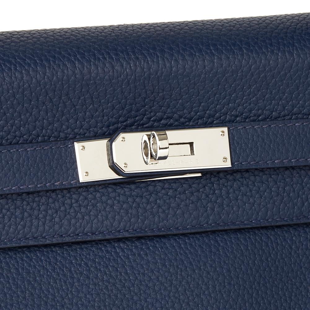 2014 Hermes Bleu Saphir Togo Leather Kelly 35cm Retourne 1