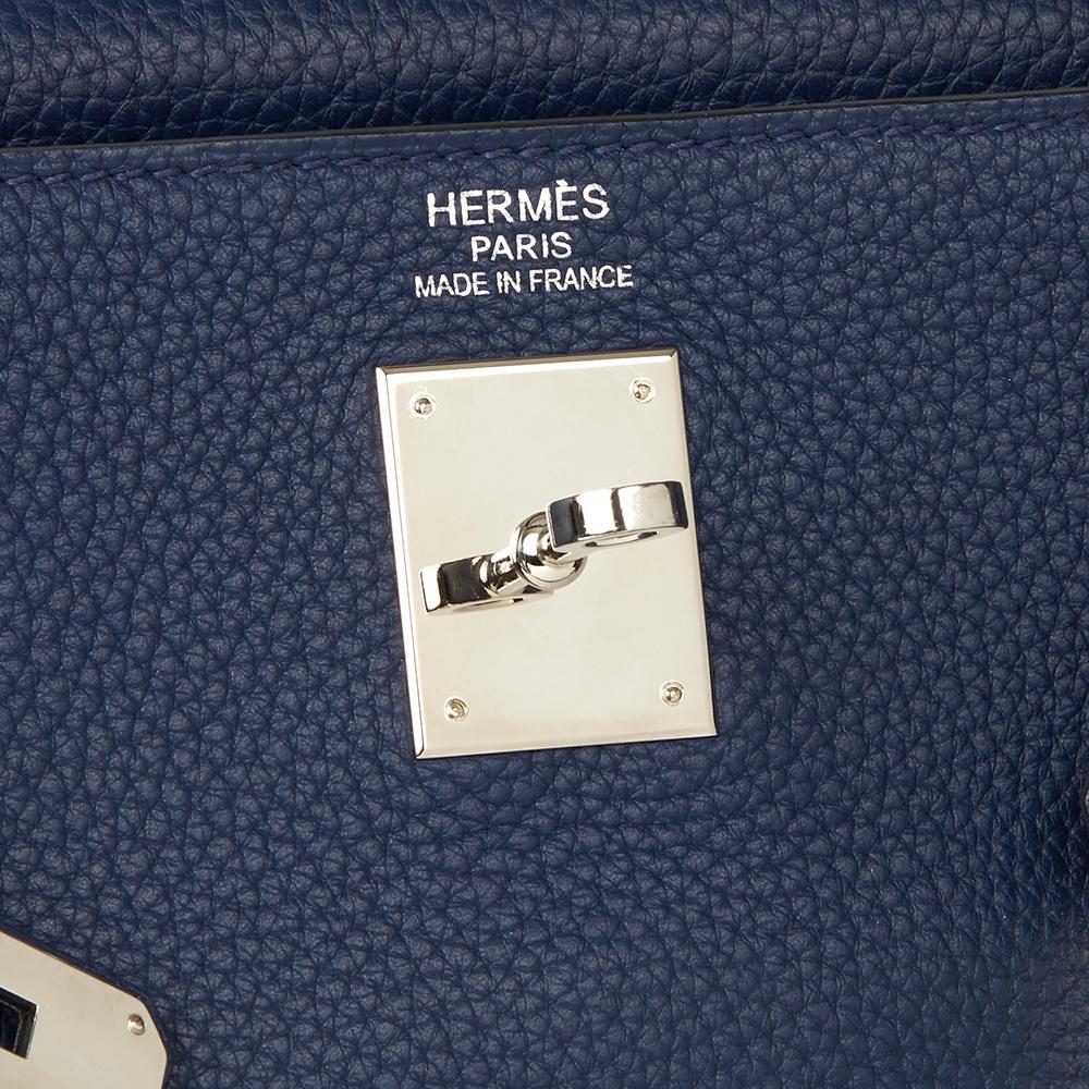 2014 Hermes Bleu Saphir Togo Leather Kelly 35cm Retourne 2
