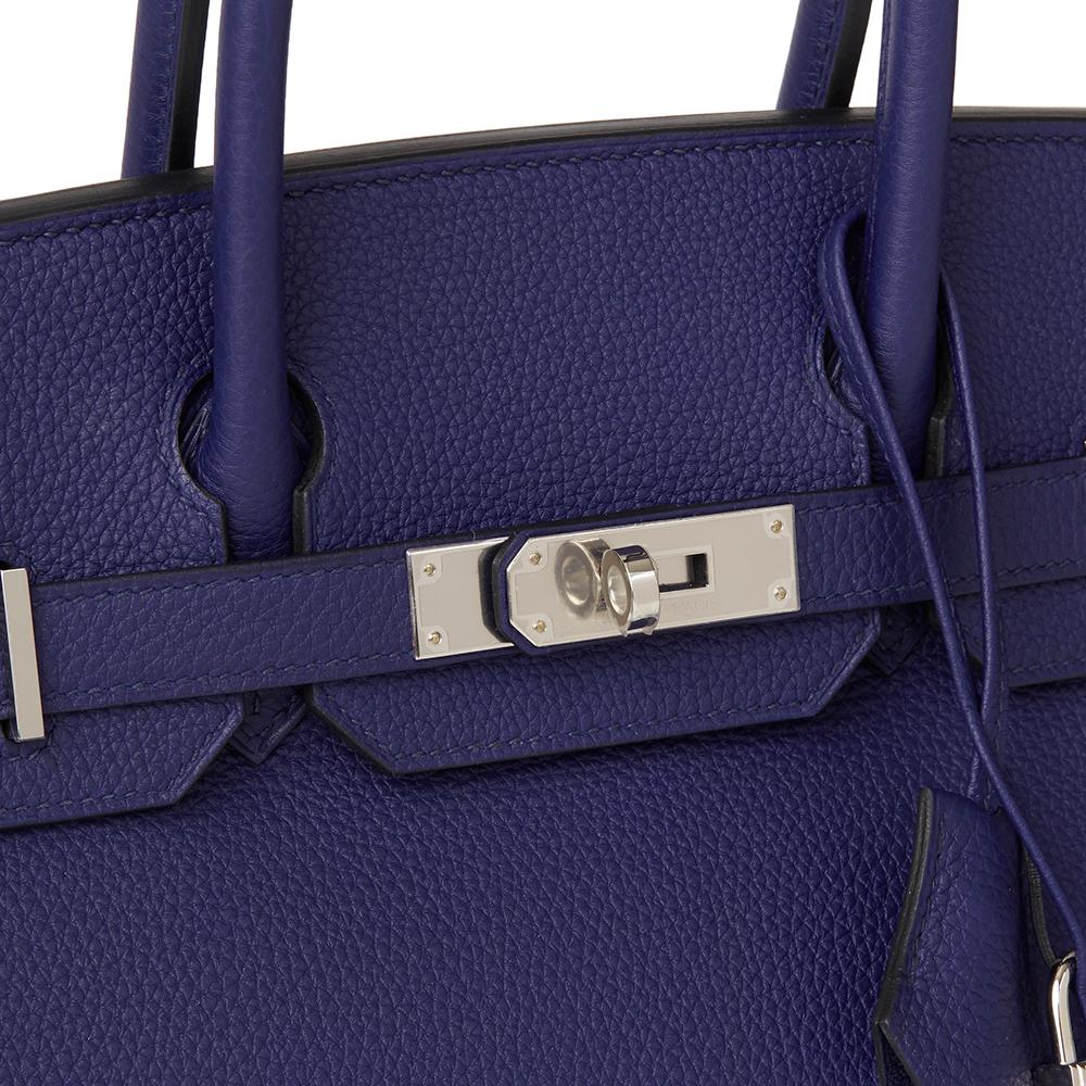 2018 Hermès Bleu Encre Togo Leder Birkin 30cm 1