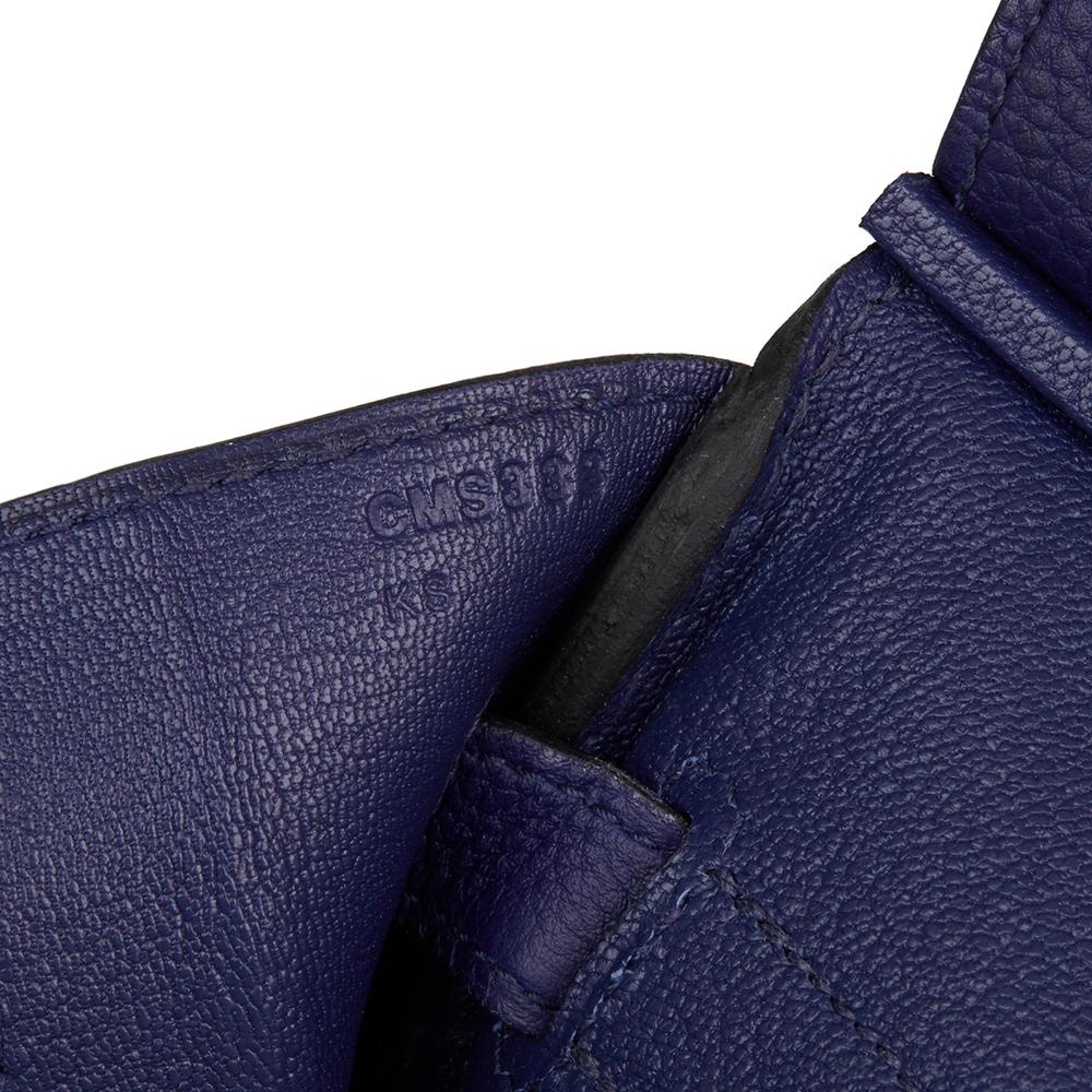 Women's or Men's 2018 Hermès Bleu Encre Togo Leather Birkin 30cm