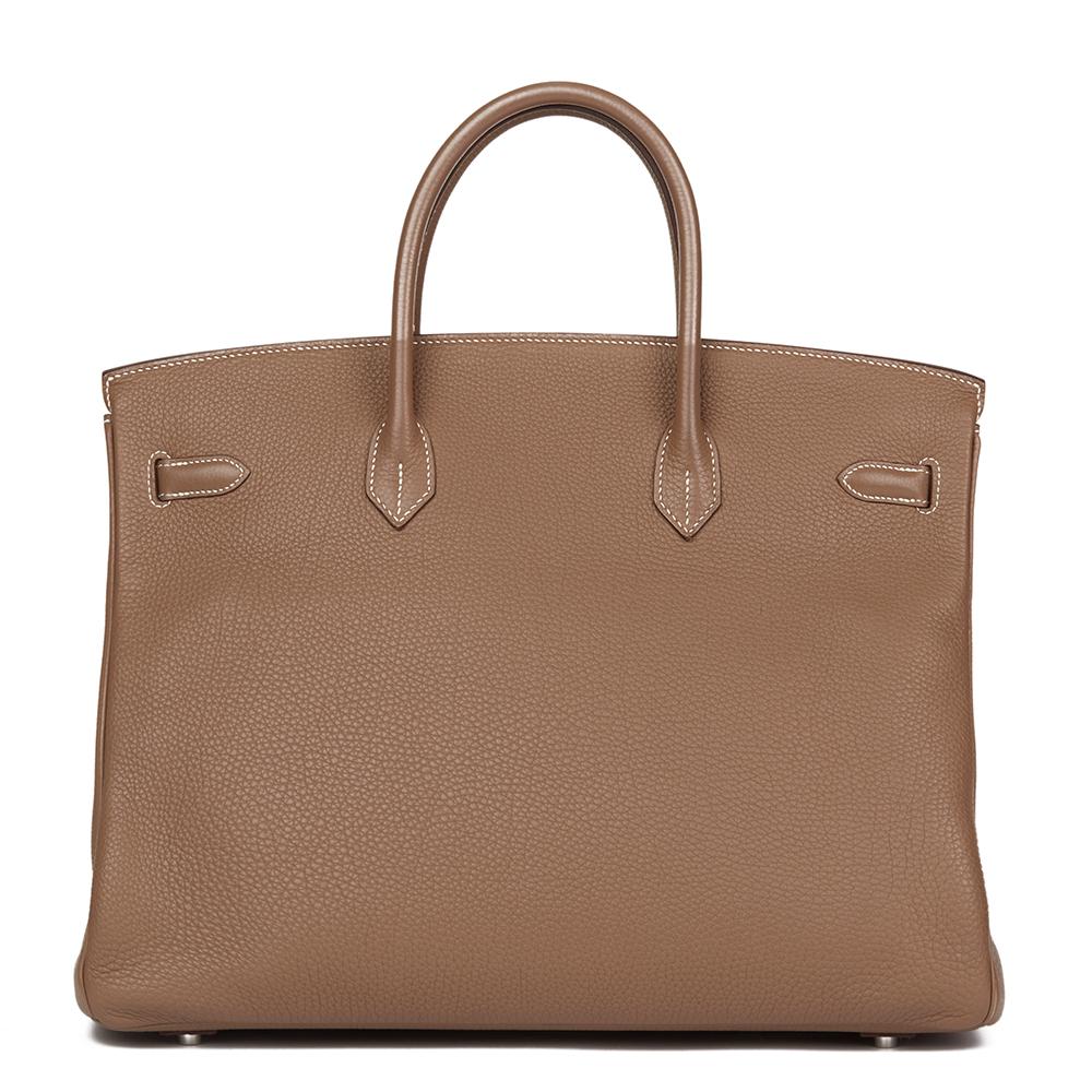 2012 Hermès Etoupe Togo Leather Birkin 40cm In Excellent Condition In Bishop's Stortford, Hertfordshire