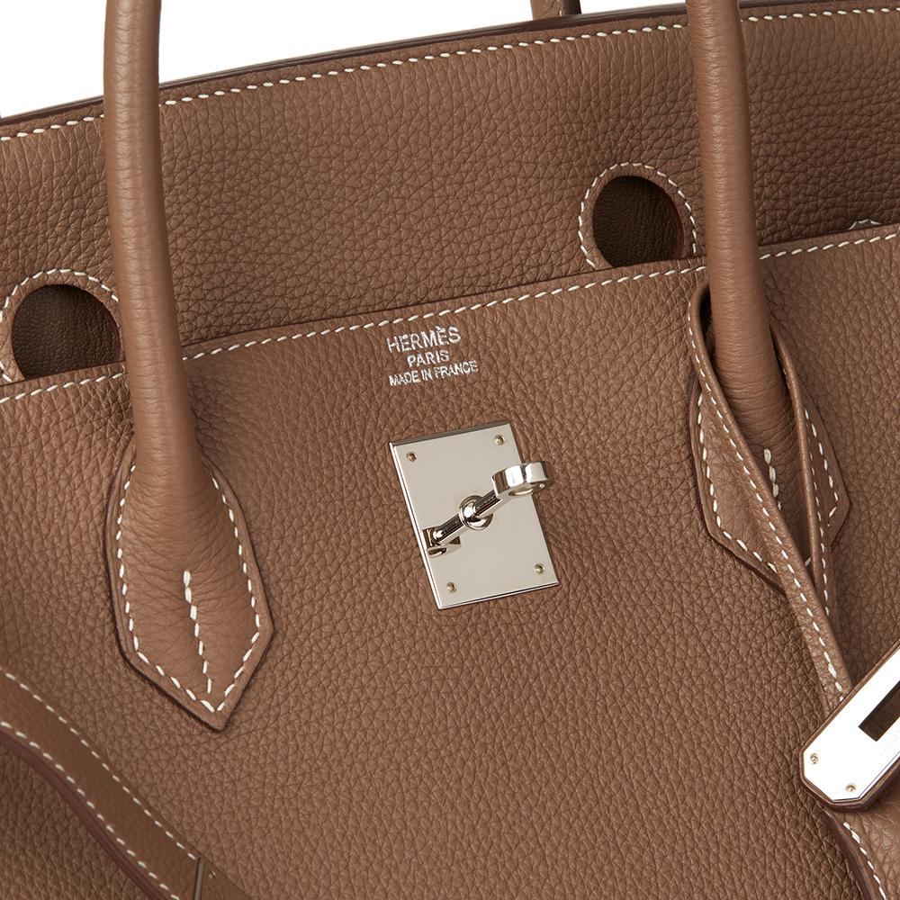 2012 Hermès Etoupe Togo Leather Birkin 40cm 2