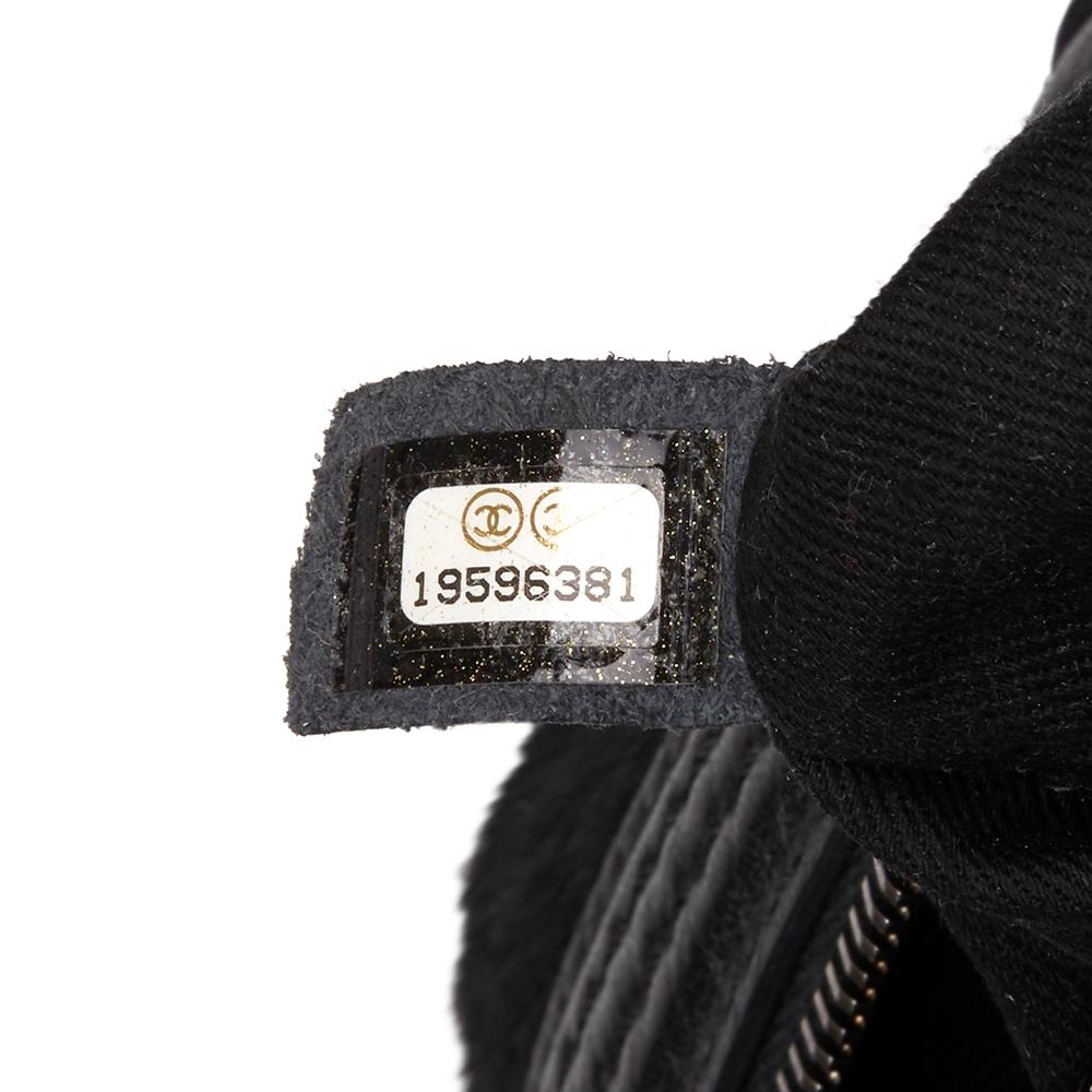 2014 Chanel Black Quilted Calfskin, Suede & Pony Fur Paris-Dallas Boston Bag 5