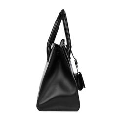 2017 Prada Black Patent Leather Monochrome Tote