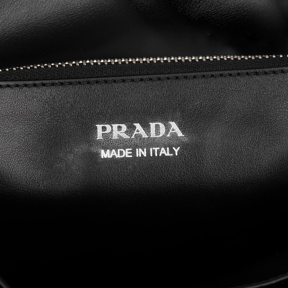 2017 Prada Black Patent Leather Monochrome Tote 3