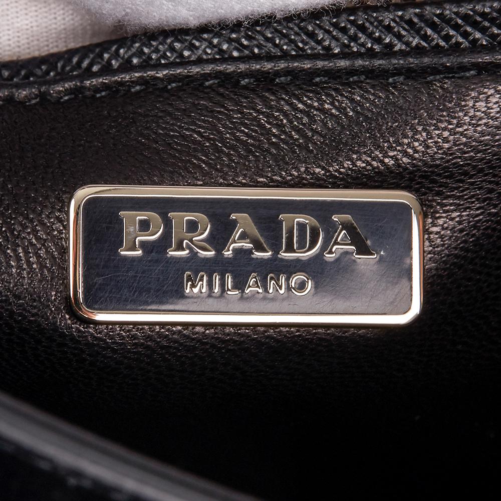 Women's Prada Viola, Fuoco & Black Saffiano Leather Face Art Bag