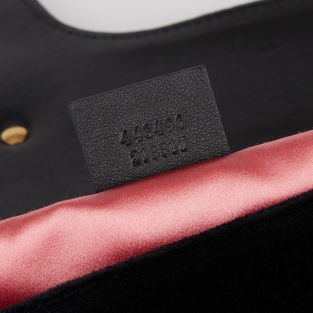 2018 Gucci Black Quilted & Embellished Velvet 'Loved' Medium Marmont 5