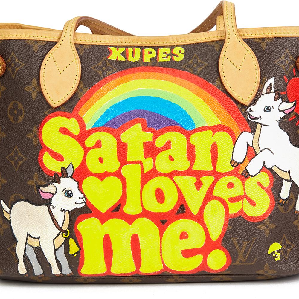 Louis Vuitton Xupes X Year Zero London „Satan liebt mich“ Neverfull PM 1