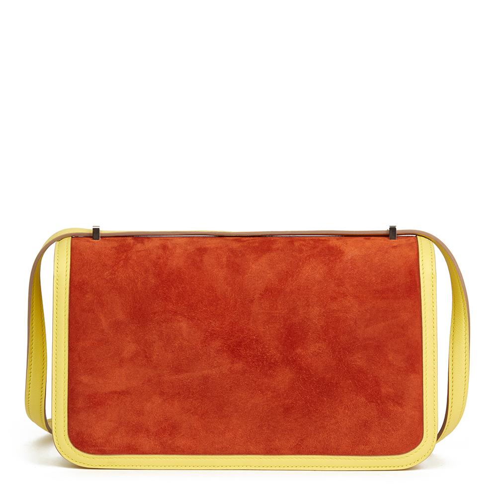 2015 Hermes Paprika Veau Doblis & Soufre Swift Leather Constance Elan In New Condition In Bishop's Stortford, Hertfordshire