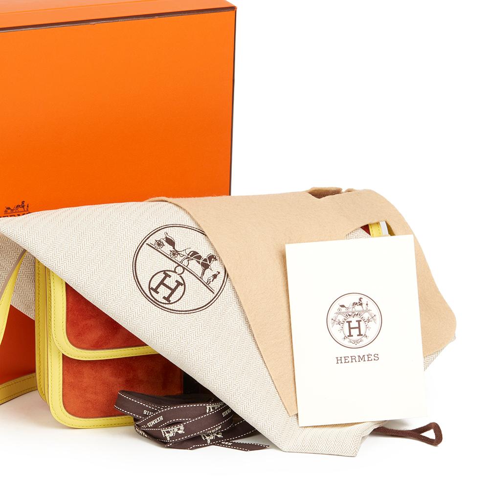 2015 Hermes Paprika Veau Doblis & Soufre Swift Leather Constance Elan 6