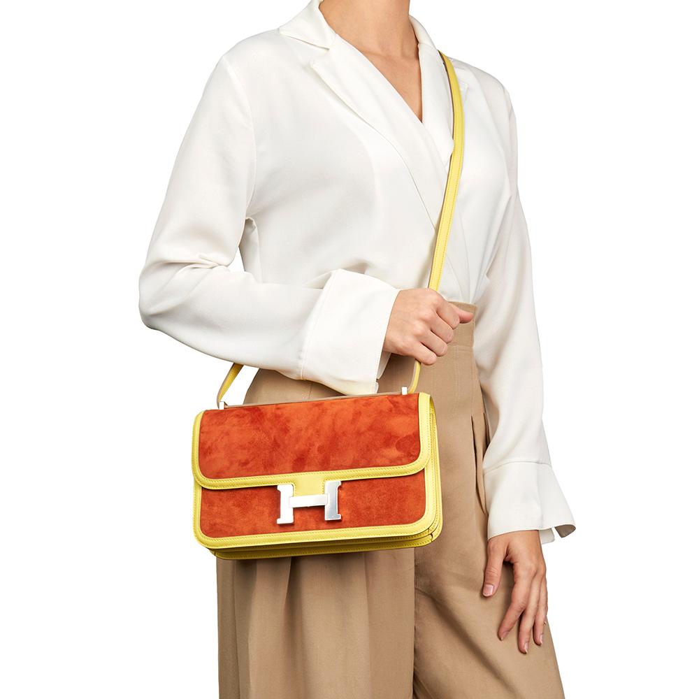 2015 Hermes Paprika Veau Doblis & Soufre Swift Leather Constance Elan 7