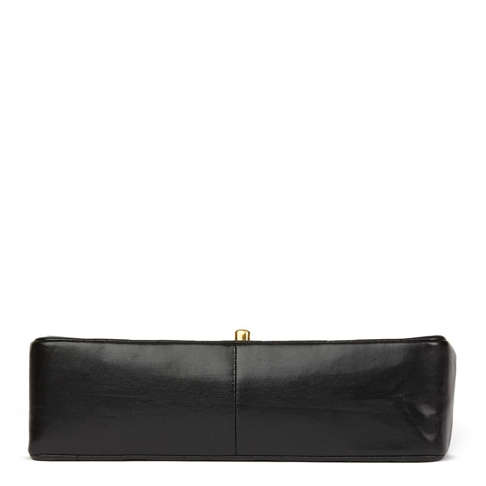 Chanel Black Quilted Lambskin Vintage Medium Diana Classic Single Flap Bag 1