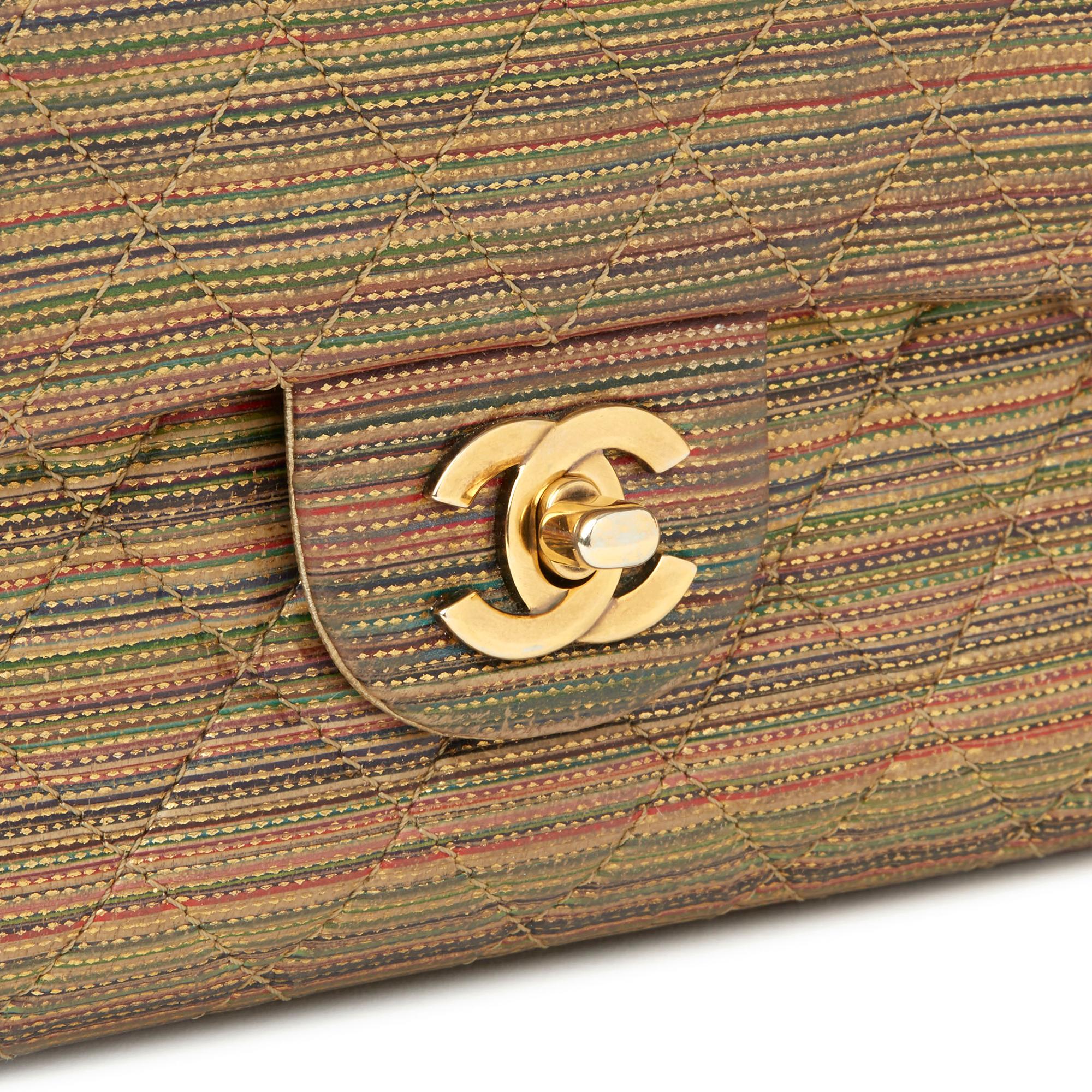 Women's 2016 Chanel Multicolour Metallic Sheepskin Classic Single Flap Bag
