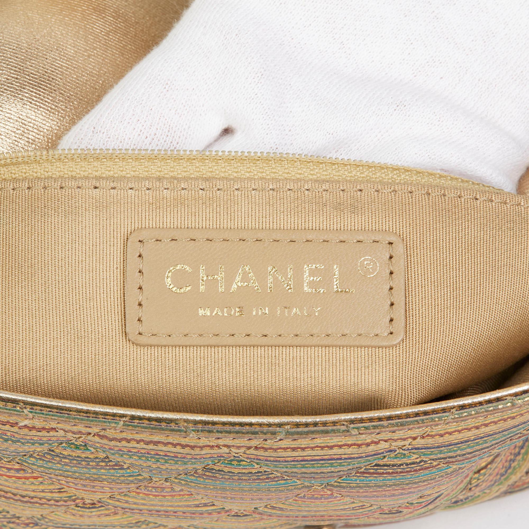 2016 Chanel Multicolour Metallic Sheepskin Classic Single Flap Bag 4