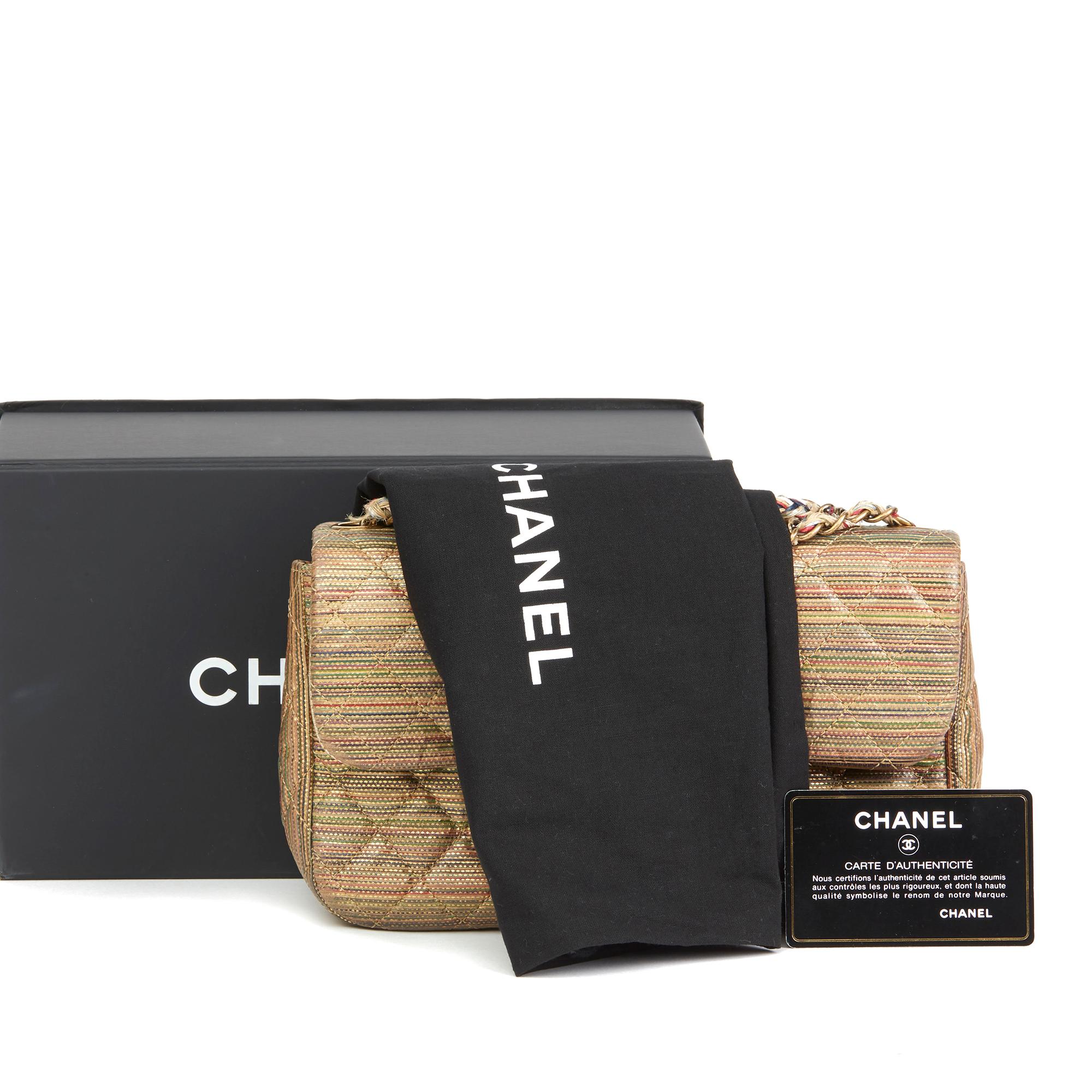 2016 Chanel Multicolour Metallic Sheepskin Classic Single Flap Bag 5