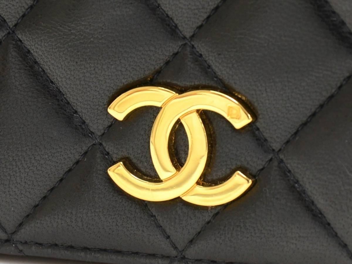 1990s Chanel Black Quilted Lambskin Mini Flap Bag 2
