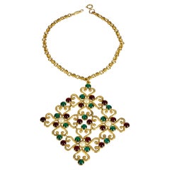 Vintage Moschino Collana con ciondolo a cuore con punto interrogativo Jewell