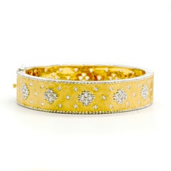 Bijoux Num Bracelet en vermeil avec motif de trèfle gravé à la main