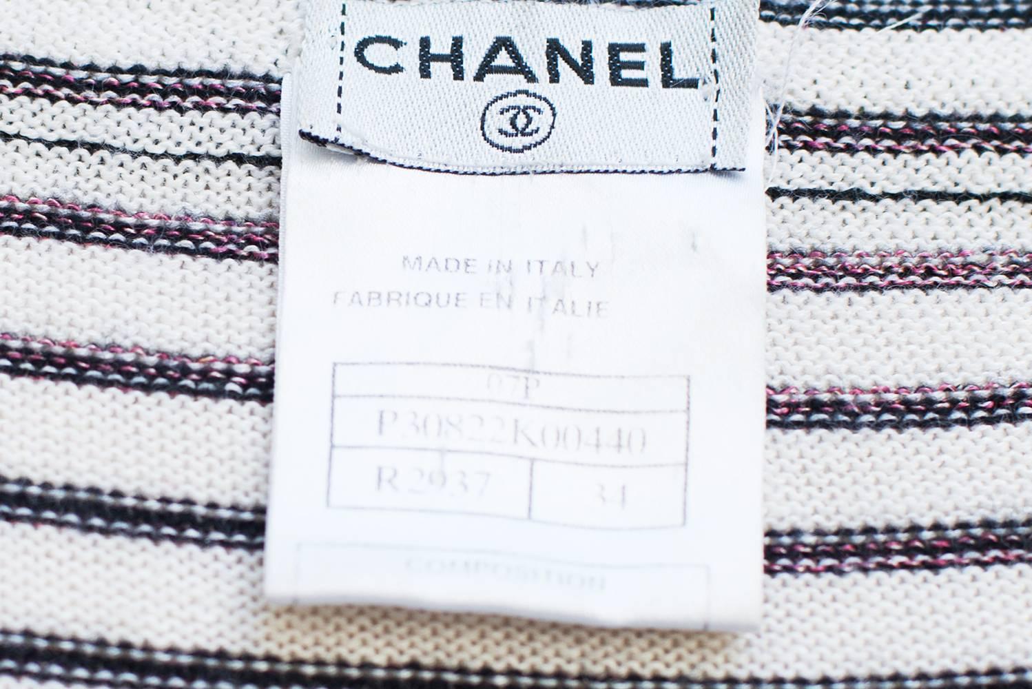 Gray Chanel Amazing Embroidered Sailor Top Lined 2007