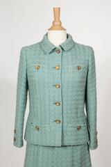 1960 Rare Celadon Chanel Haute -Couture Suit