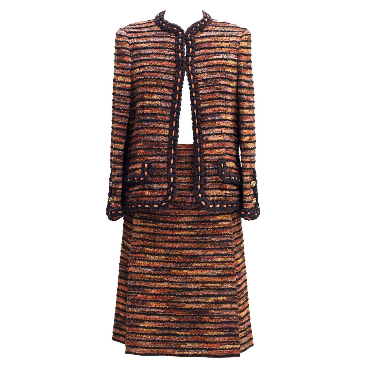 Chanel Haute-Couture 1960 -1970 Vintage Tweed Suit