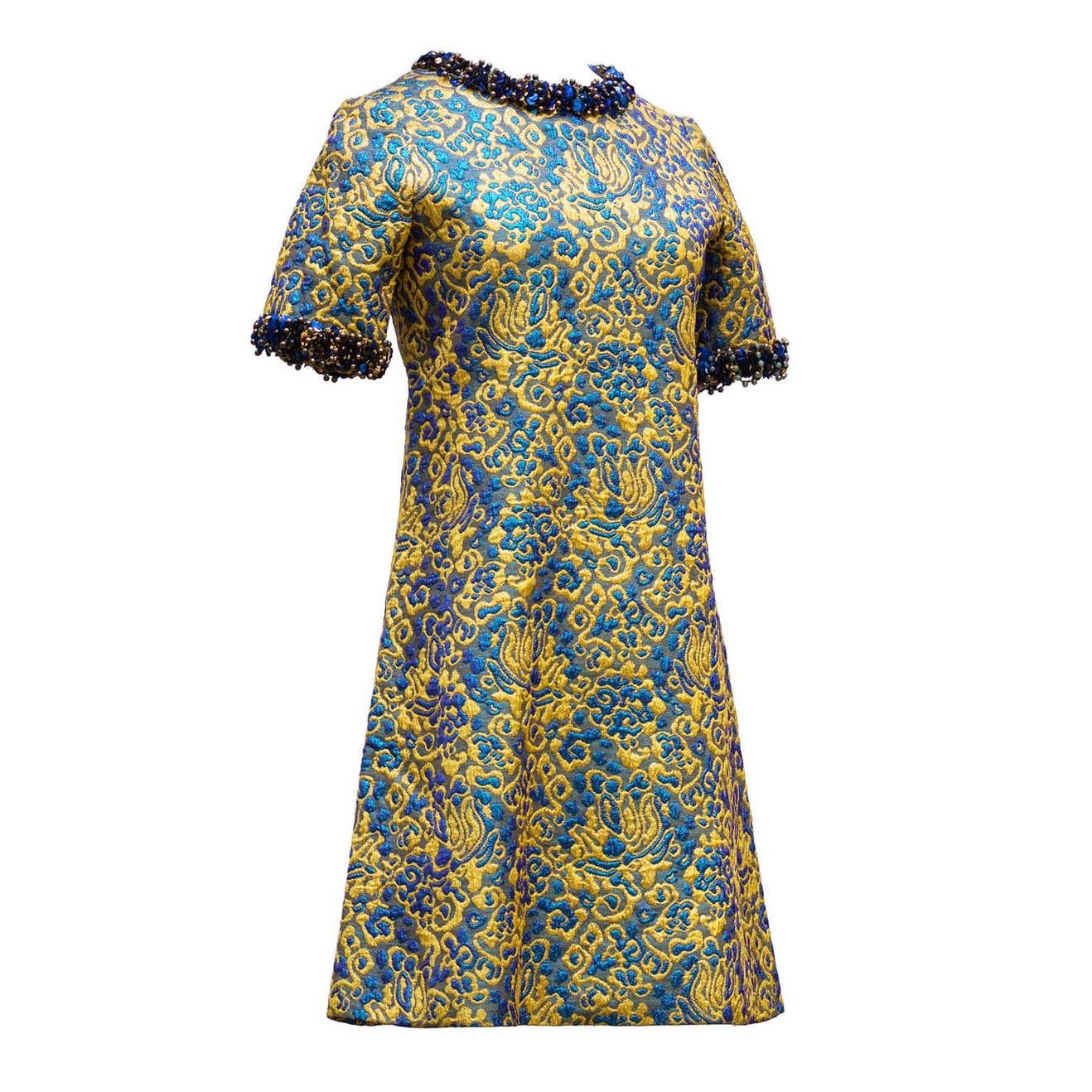 1966/67 Yves Saint Laurent Rive Gauche Divine Cocktail Dress at 1stDibs