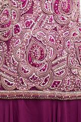 1980/85 Red Ca Christian Dior Haute Couture Bordeaux Embroidered  Long Tank Dres