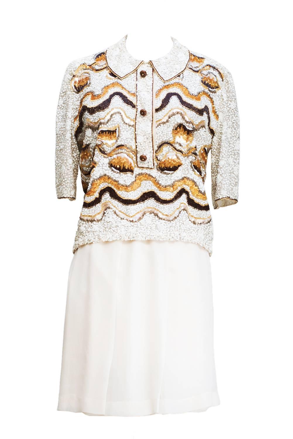 Chirstian Dior Paris, Spring/Summer Collection 1986 Haute Couture, Sequined, Top For Sale 2