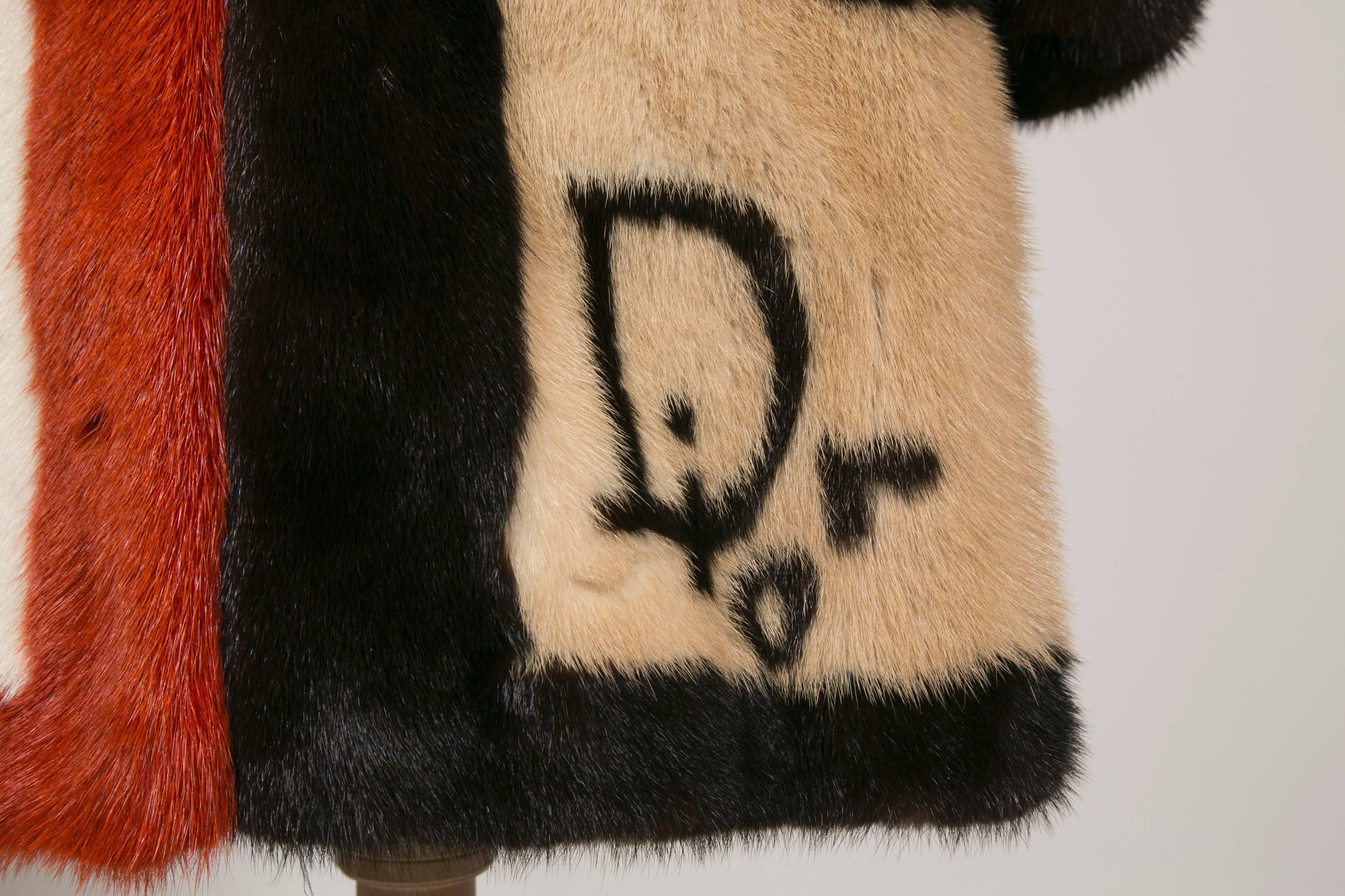 Women's or Men's 1985/90 Christian Dior Fabulous Suprematism Malevitch Mink Coat 