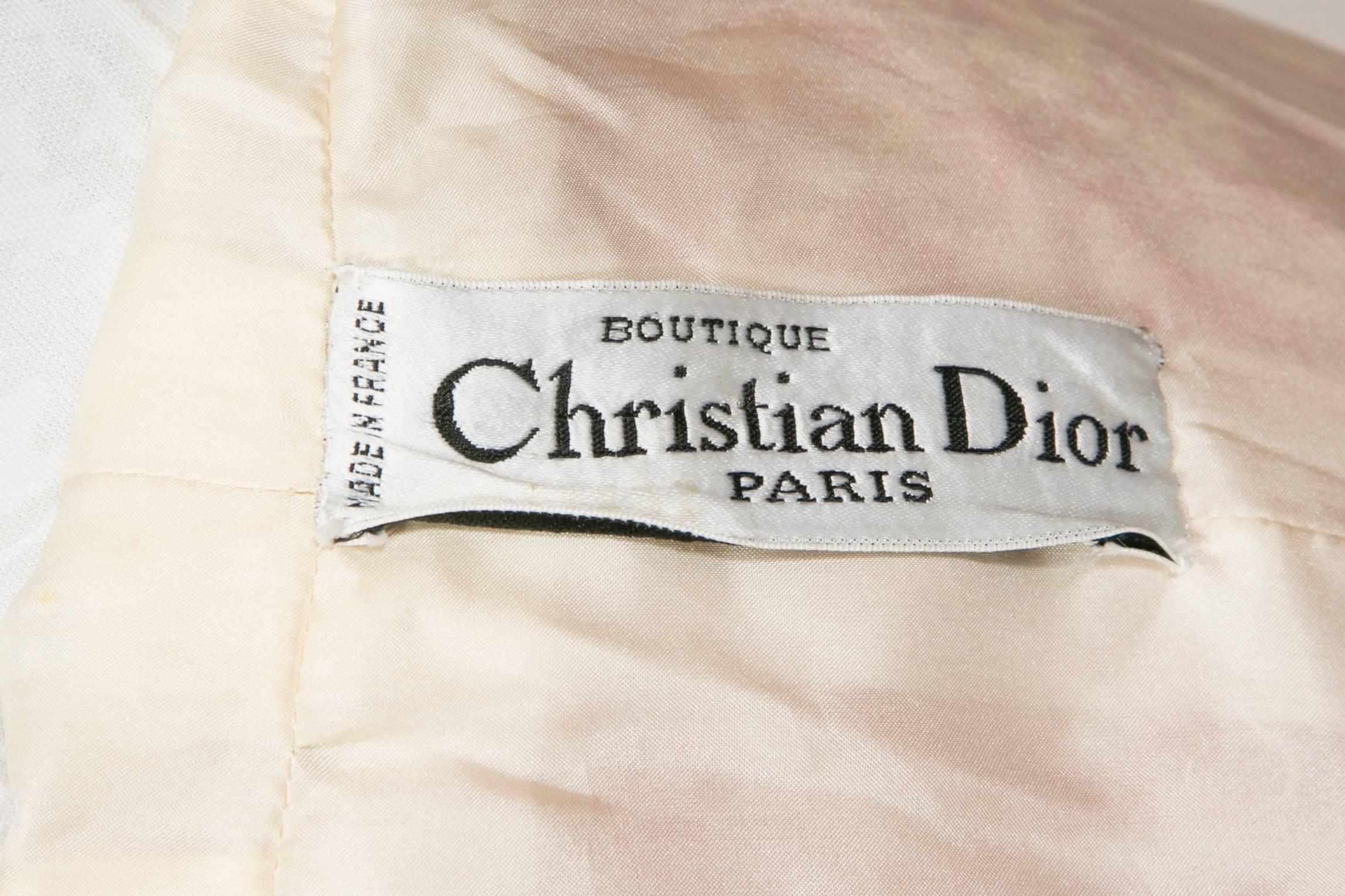 1966/67 Christian Dior Sparkling Broché Orange Dress 2