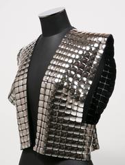 1990 Krizia  Amazing  Silver Sleeveless  Jacket