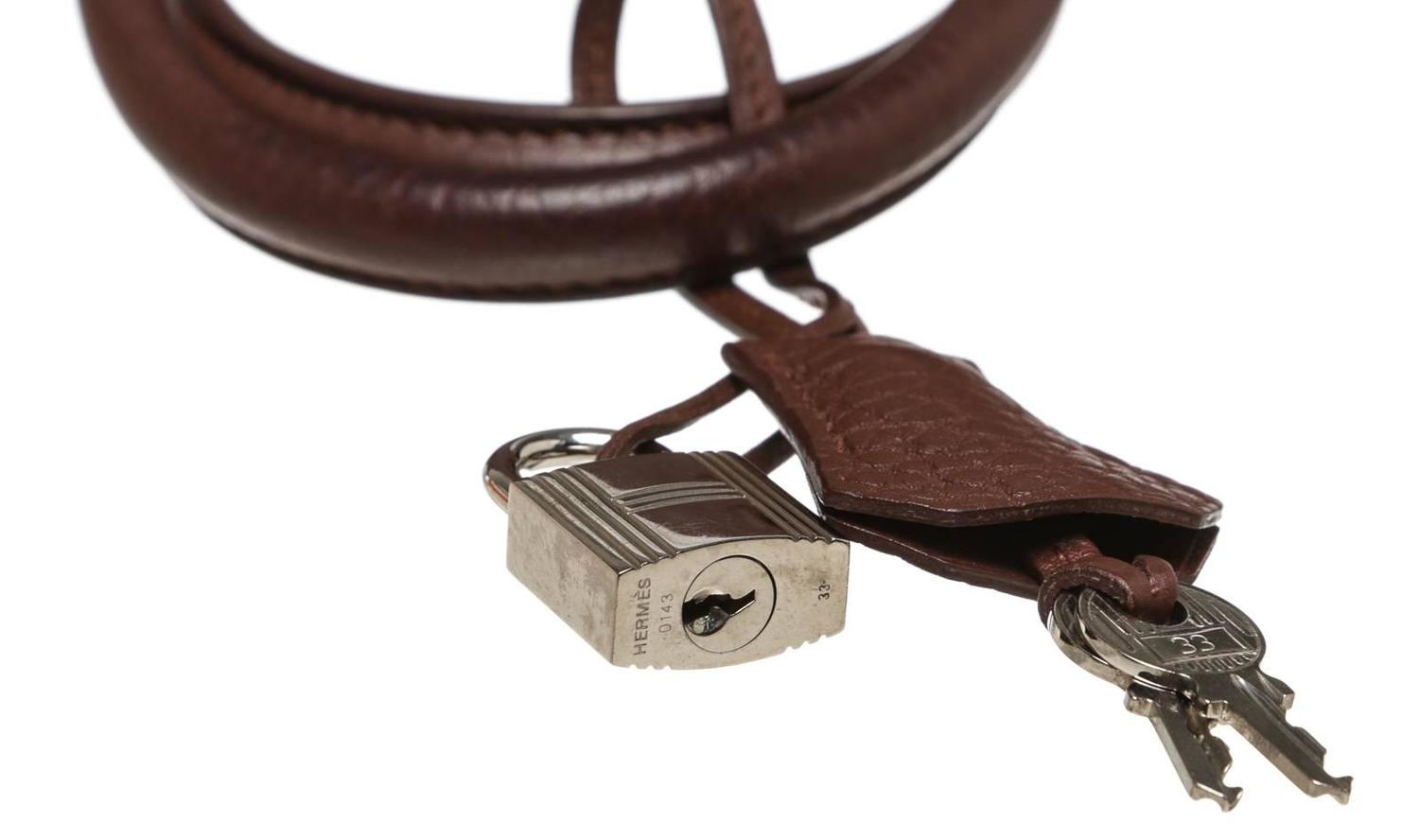 Hermes Brown Togo Leather 35cm Birkin Handbag SHW For Sale at 1stdibs