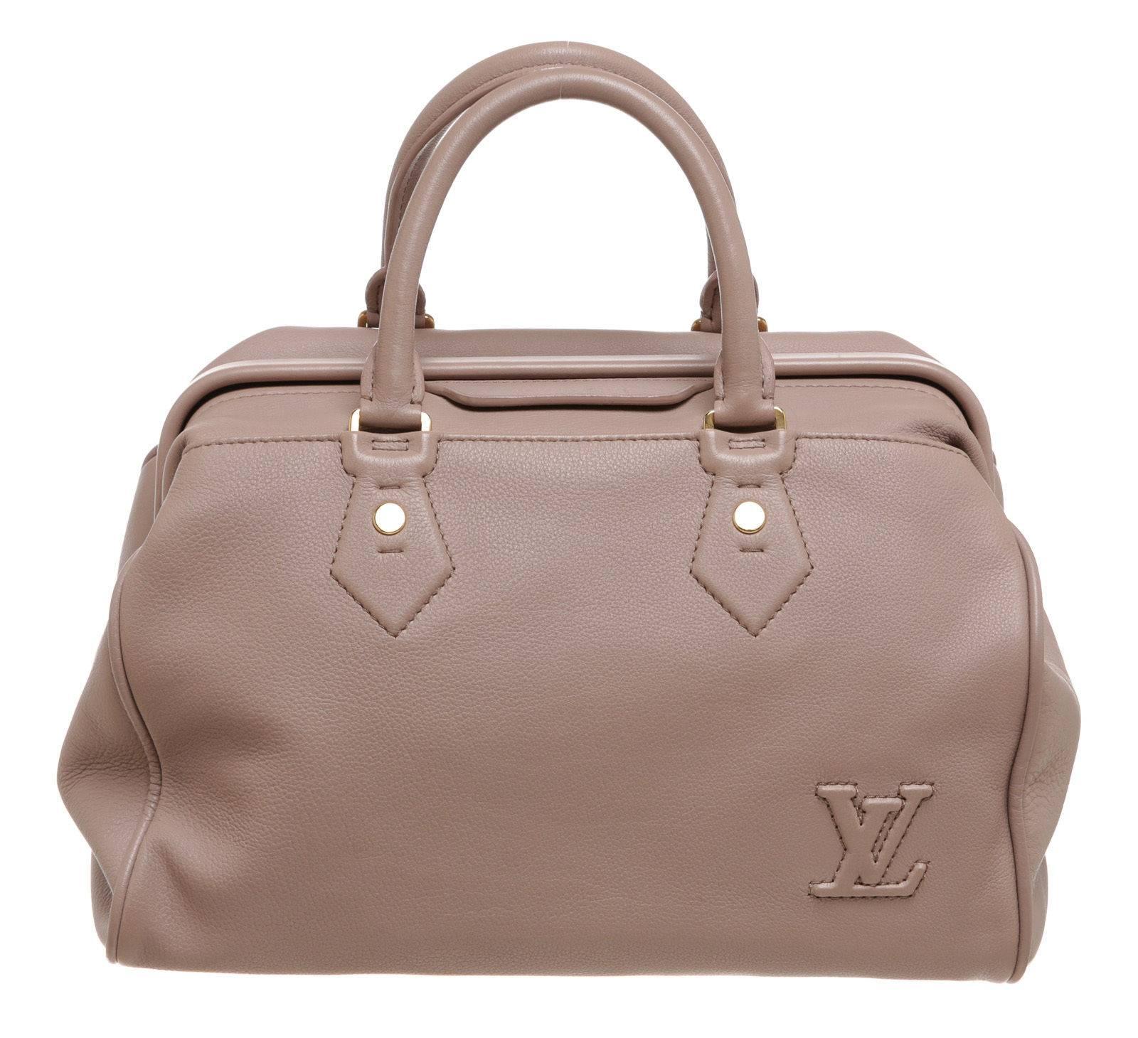 Louis Vuitton Rose Calf Leather LTD Cinema Intrigue Satchel Handbag For Sale