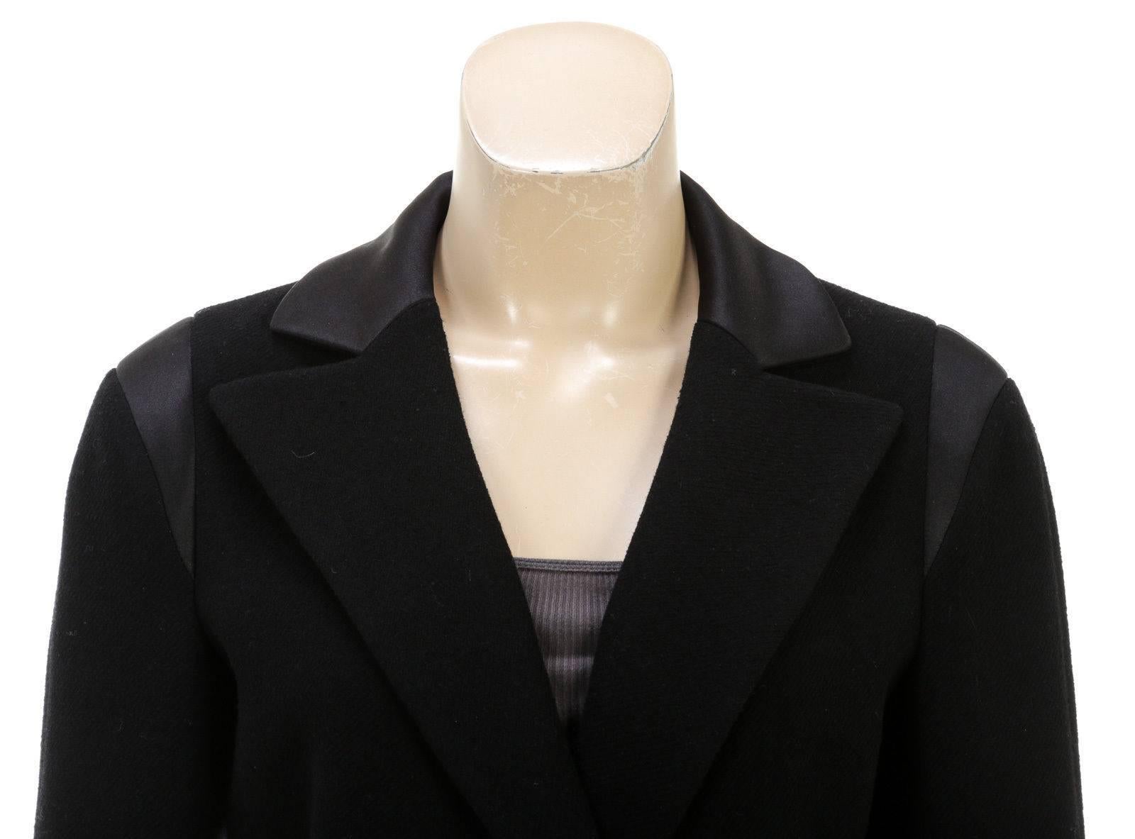 Chanel Black Wool and Silk Bow Jacket and Skirt Suit 08A (Size 40) For Sale 3