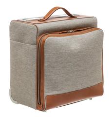 Hermes Ecur and Tan Leather Calèche-Express Carry On Trolley Luggage NEW