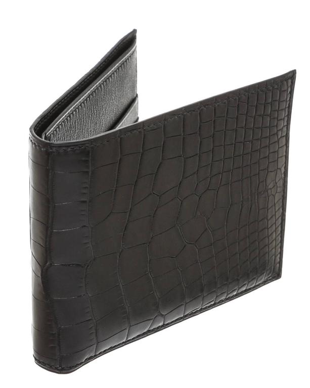 Hermes Black Alligator Men's Wallet For Sale at 1stDibs